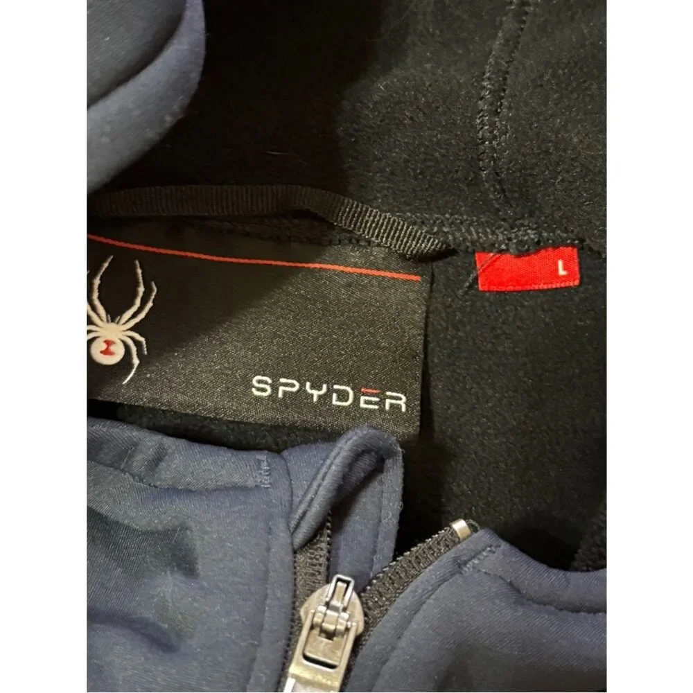 SPYDER MEN'S TRANSFORM HOODED SOFT SHELL JACKET, COLOR: POLAR (Dark Blue) Large